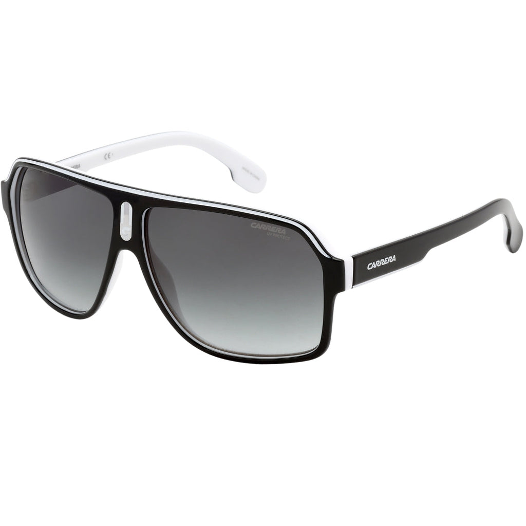 Carrera Grey Lens White Inner Legs Black Sunglasses One Size