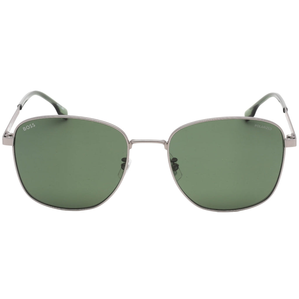 Hugo Boss Green Polarized Lens Matte Ruthenium Sunglasses One Size