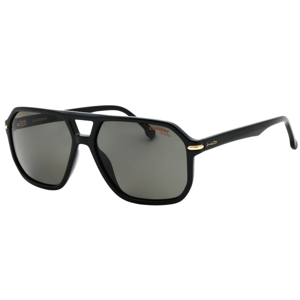 Carrera Grey Lens Gold Detail Black Sunglasses One Size