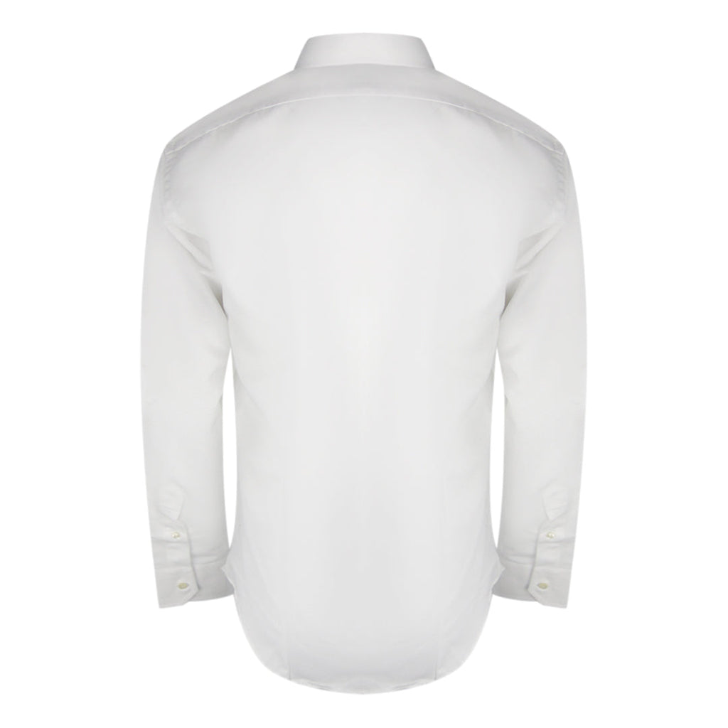 Aquascutum Plain Long Sleeve White Shirt