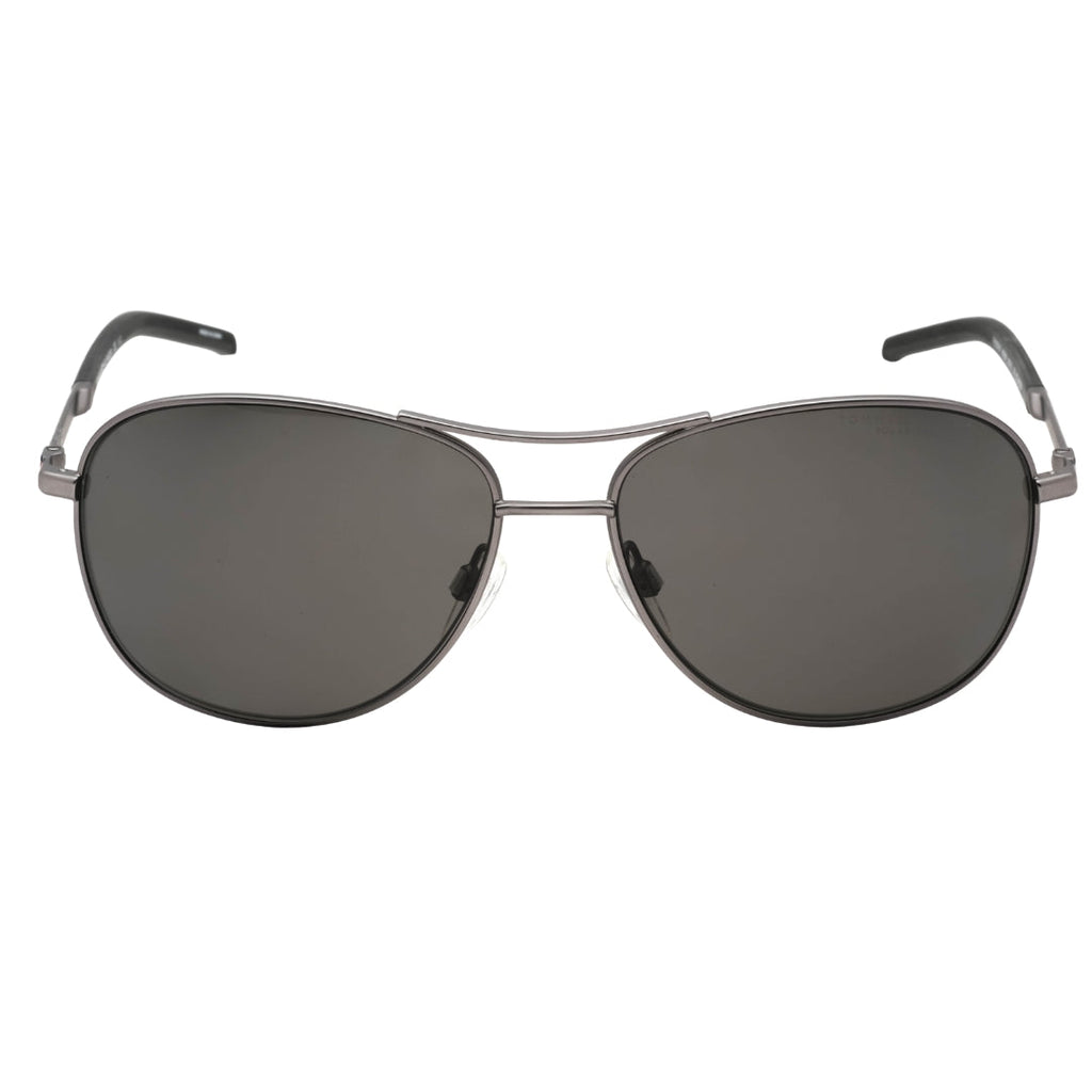 Tommy Hilfiger Grey PZ Lens Matte Dark Ruthenium Silver Sunglasses One Size