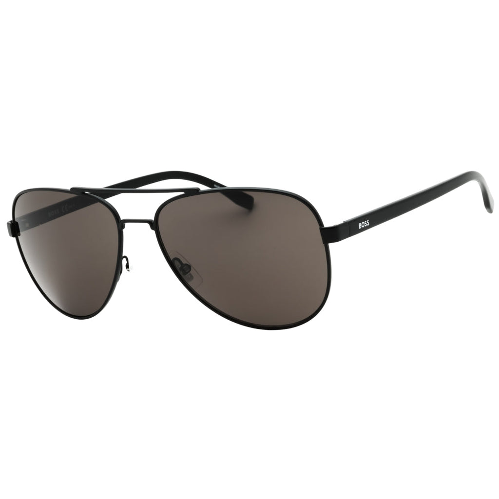 Hugo Boss 0761/S 010G 00 Matte Black Black (NR brown gray lens) Sunglasses Male One Size
