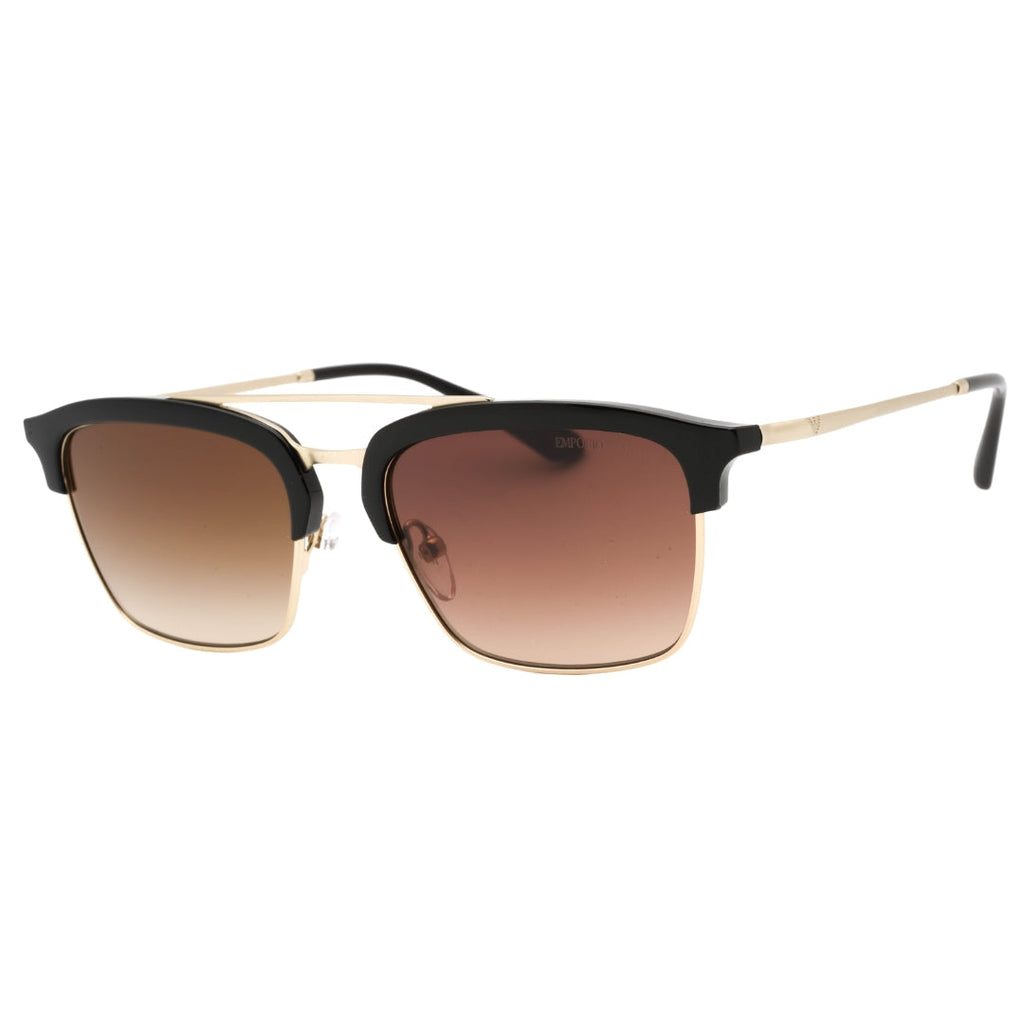 Emporio Armani 0EA4228 300213 Shiny Black/Matte Pale Gold / Brown Gradient Sunglasses One Size