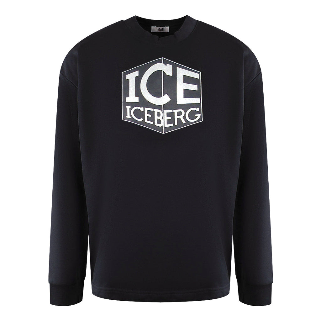 Ice Iceberg S1M-E01163419000 Black Crewneck Jumper Mens S