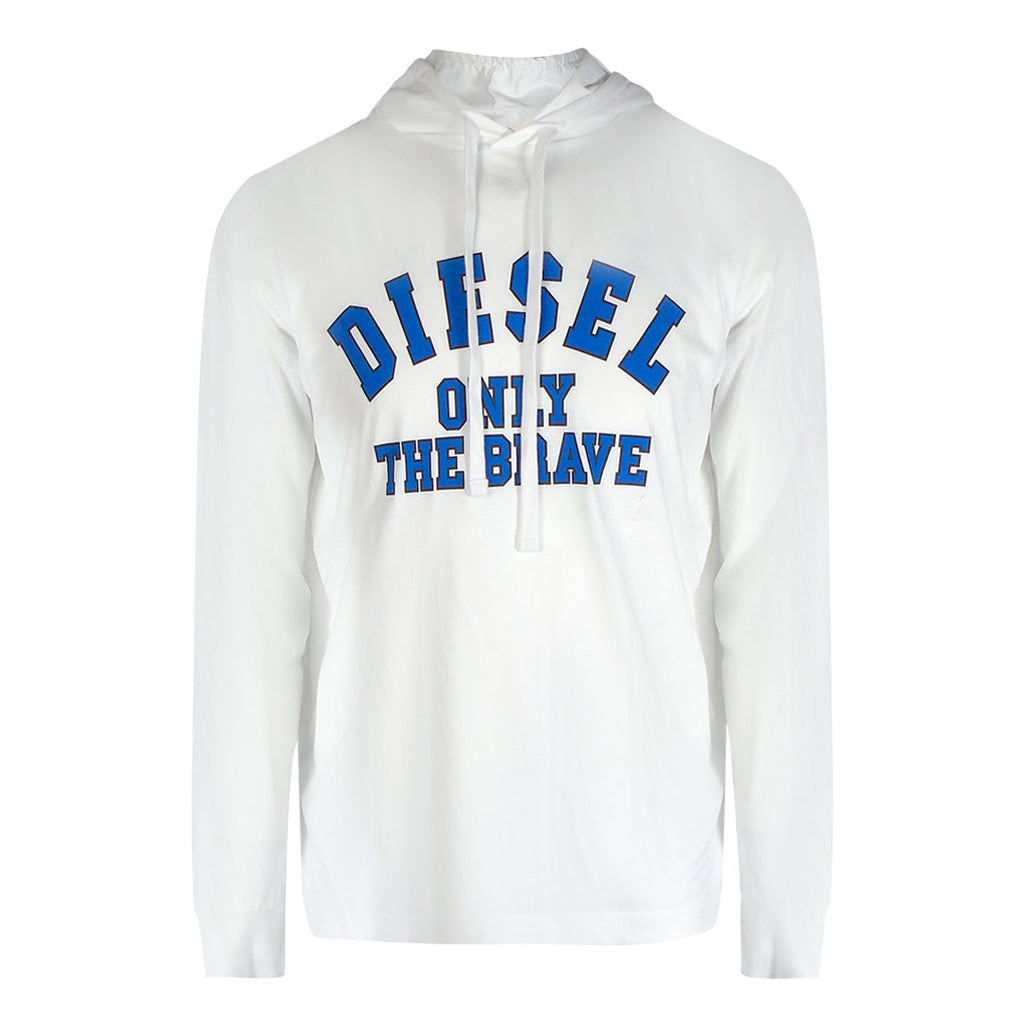 Diesel T-JUST-LS-HOOD-OUT MAGLIETTA RPATI 100 White T-Shirt M XS