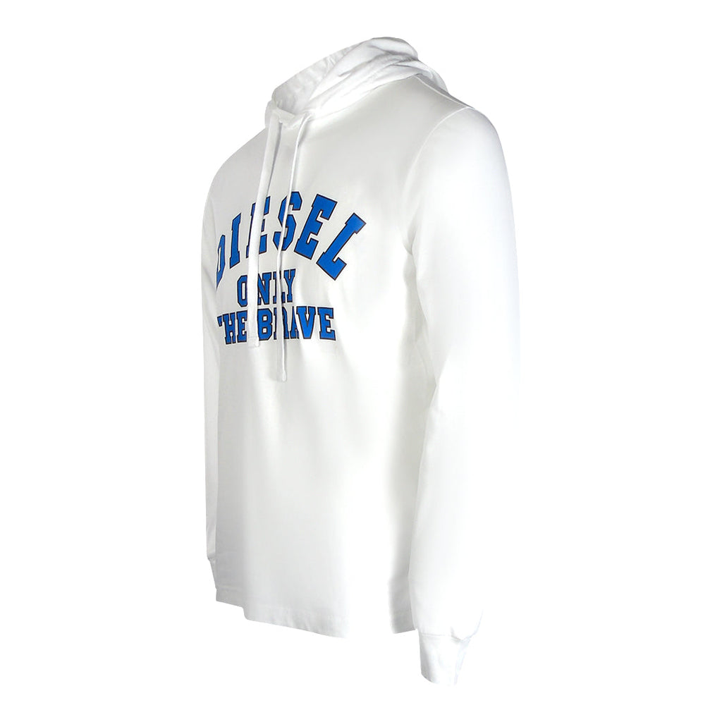 Diesel T-JUST-LS-HOOD-OUT MAGLIETTA RPATI 100 White T-Shirt M XS