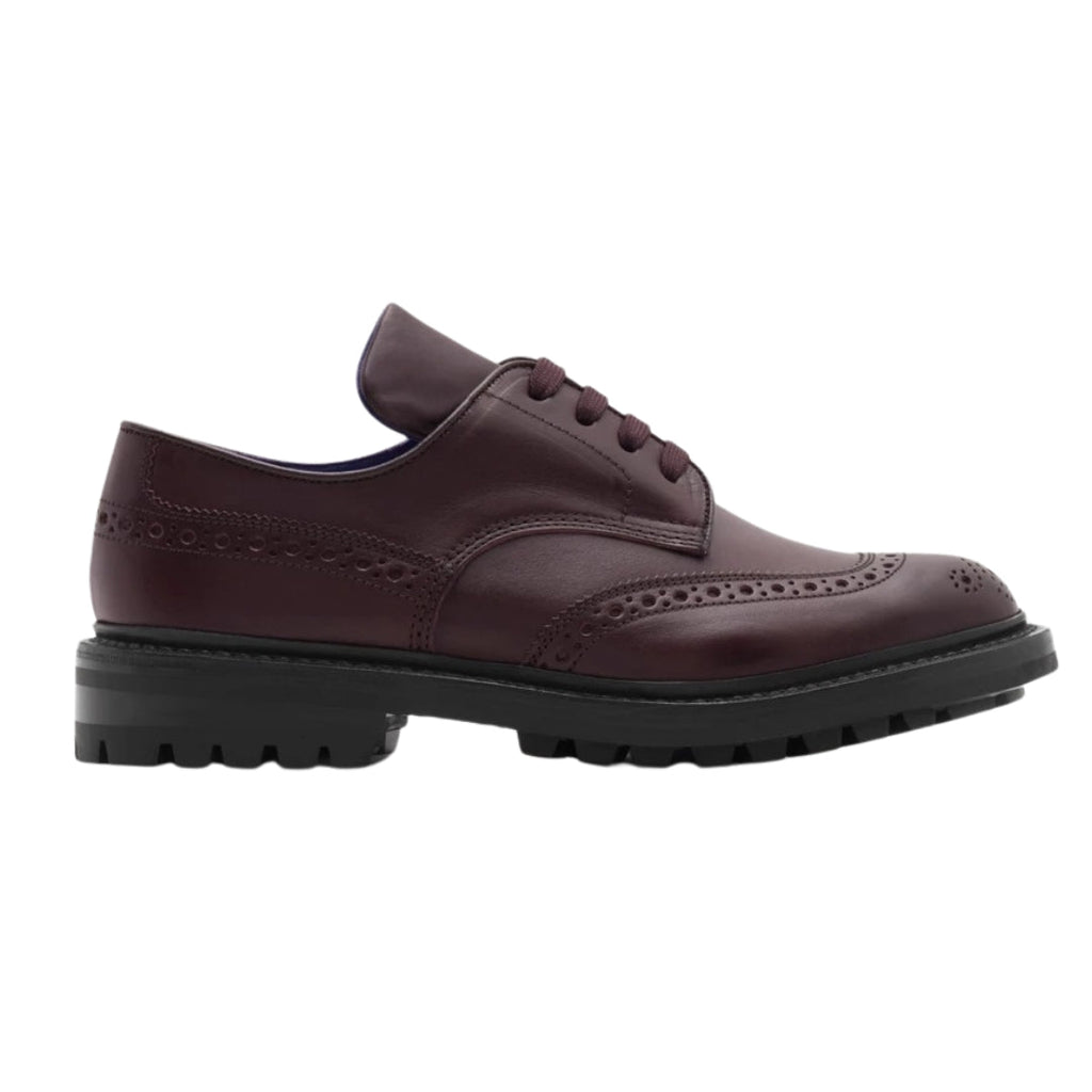 BURBERRY 8075770 Burberry X Trickers Devon Brogues In Aubergine AUBERGINE (Brown) DEVON SHOE MALE UK 8