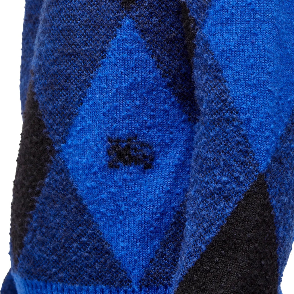 BURBERRY 8078750 Burberry Large Check Crew Knit KNIGHT IP PATTERN (BLUE/BLACK) SWEATSHIRT MALE M