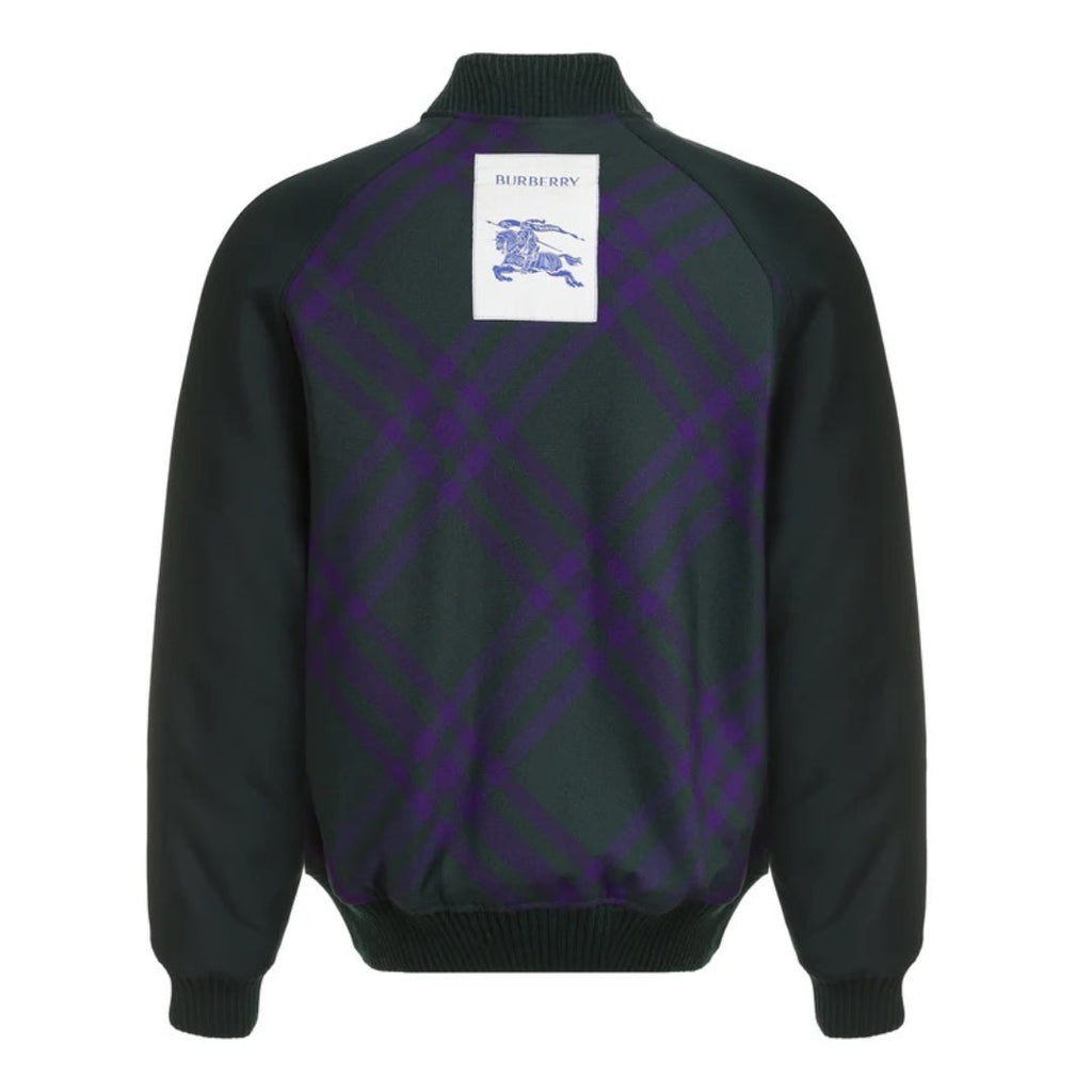 BURBERRY 8078899 Burberry Check reversible bomber jacket DEEP ROYAL IP CHECK (Green) JACKET MALE S