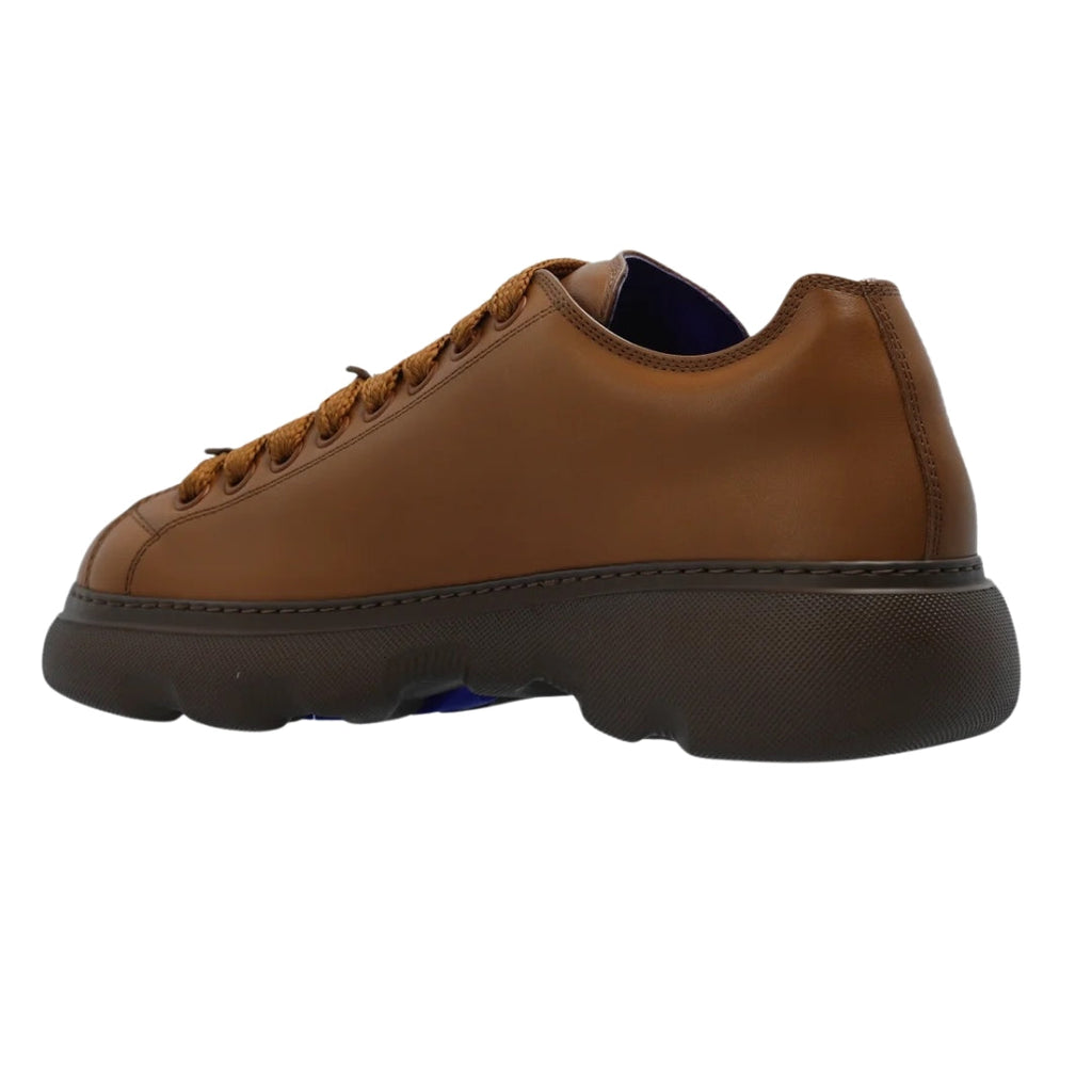 BURBERRY 8080016 Burberry Ranger Leather Trainers WOOD (Brown) RANGER SHOE MALE UK 8