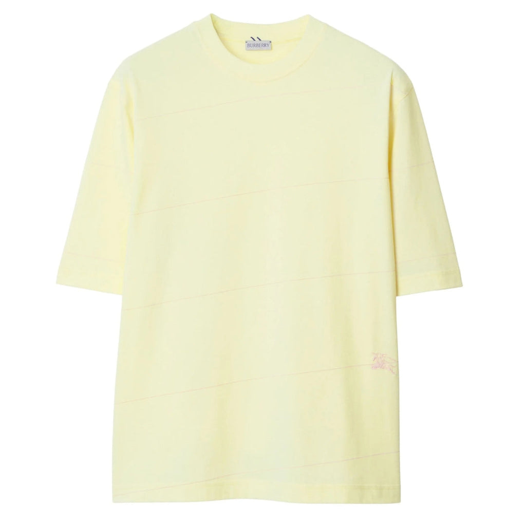 BURBERRY 8082027 Burberry Striped T-Shirt SHERBET (Yellow) T-SHIRT MALE S