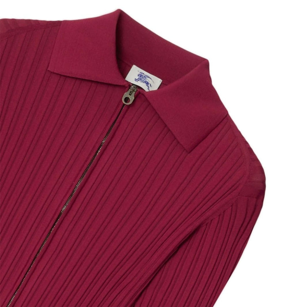 BURBERRY 8084709 Burberry Ribbed EKD Long Sleeve Dress RIPPLE (Burgundy) RIBBED DRESS WOMENS M