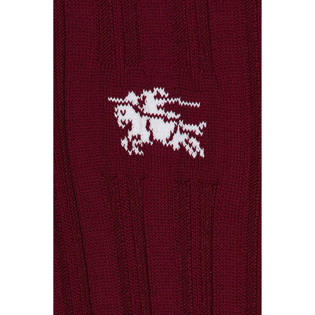 BURBERRY 8084709 Burberry Ribbed EKD Long Sleeve Dress RIPPLE (Burgundy) RIBBED DRESS WOMENS M