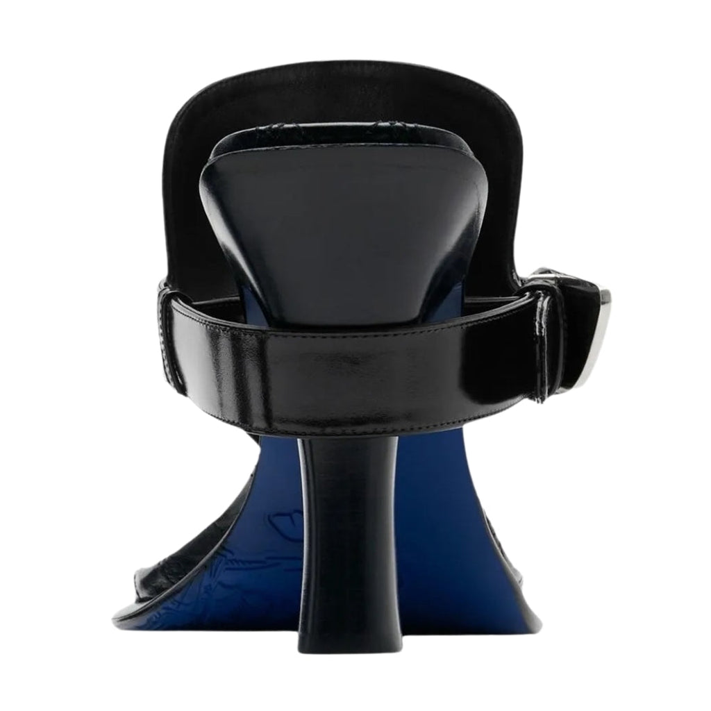 BURBERRY 8085544 Burberry Bay Leather Sandals BLACK BAY SANDAL WOMENS UK 4