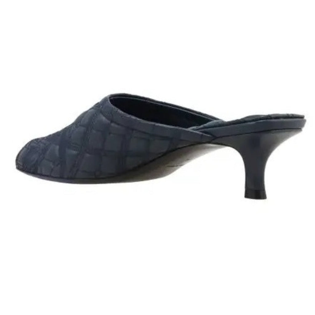 BURBERRY 8085641 Burberry EKD Leather Mules LAKE (Navy Blue) SANDAL WOMENS UK 4