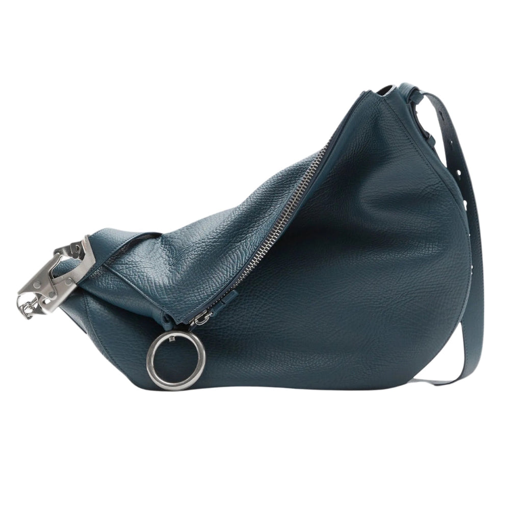 BURBERRY 8088975 001 Burberry medium Knight leather shoulder bag NAVY MD KNIGHT BAG WOMENS One Size