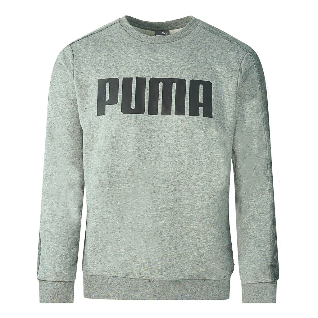 Puma Velvet Taped Logo Grey Sweatshirt - Nova Clothing