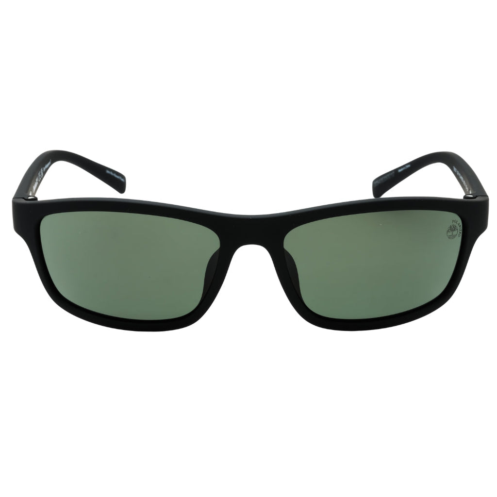 Timberland Tb9237 02R Matte Black / Green Polarized Sunglasses One Size