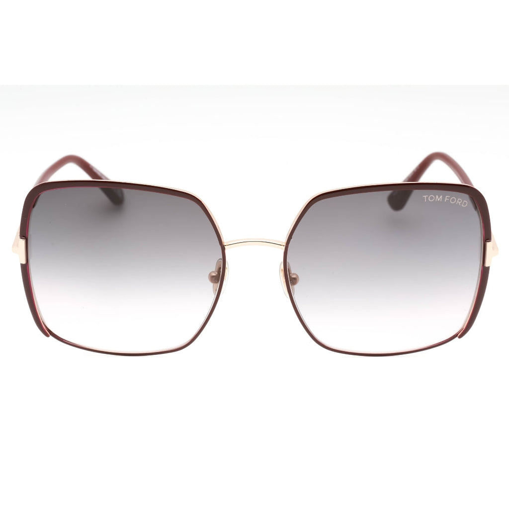 Tom Ford Gradient Blue Lens Shiny Bordeaux Sunglasses One Size
