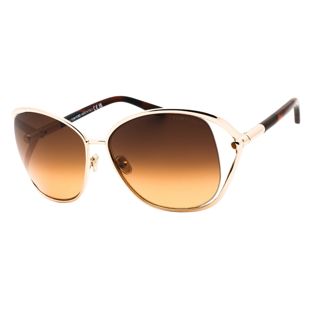 Tom Ford FT1091 28F shiny rose gold / gradient brown Sunglasses One Size