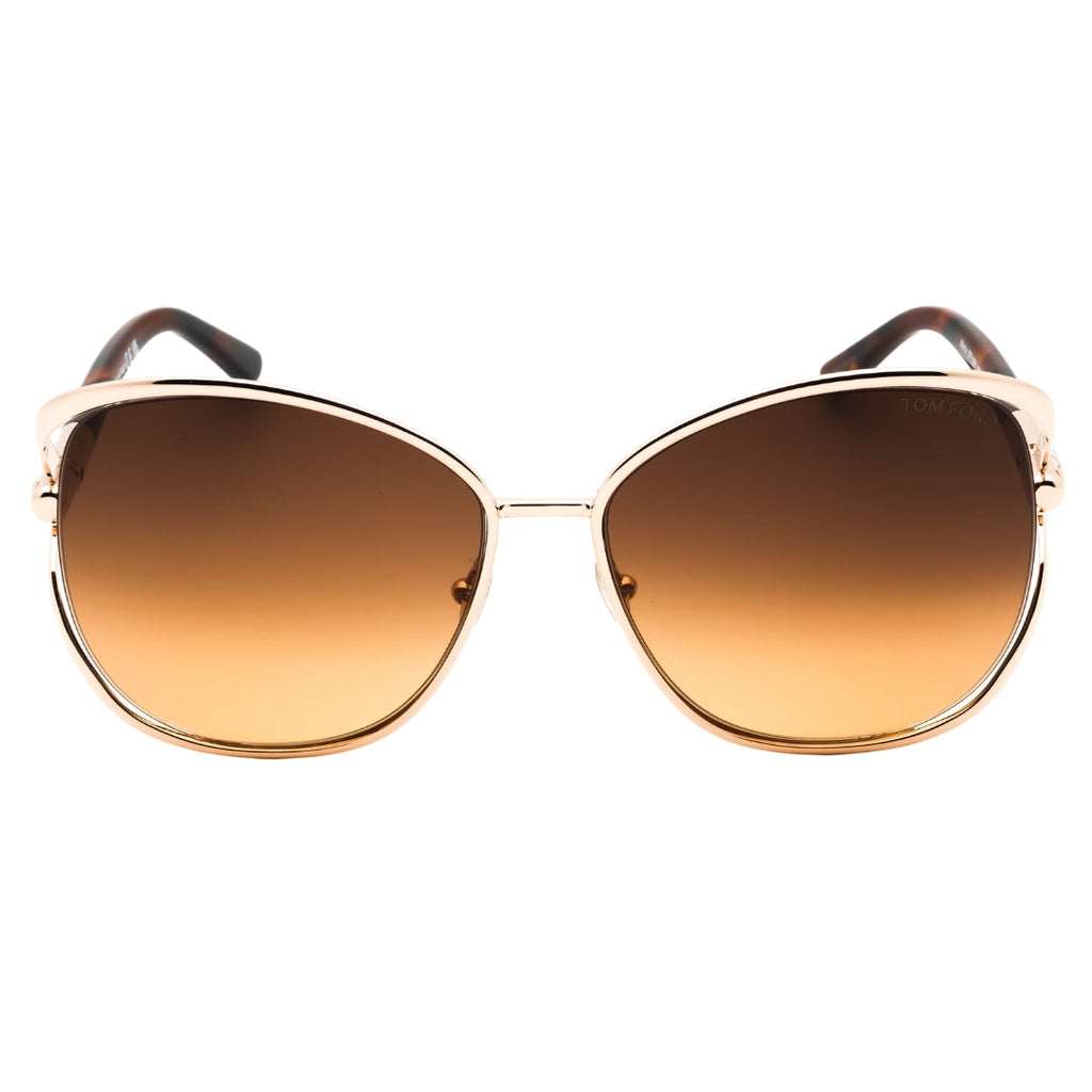 Tom Ford FT1091 28F shiny rose gold / gradient brown Sunglasses One Size