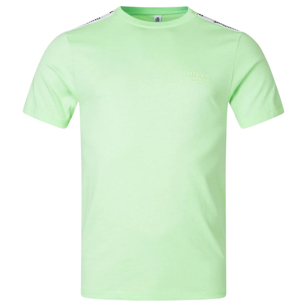 Moschino Taped Shoulder Logo Green T-Shirt L