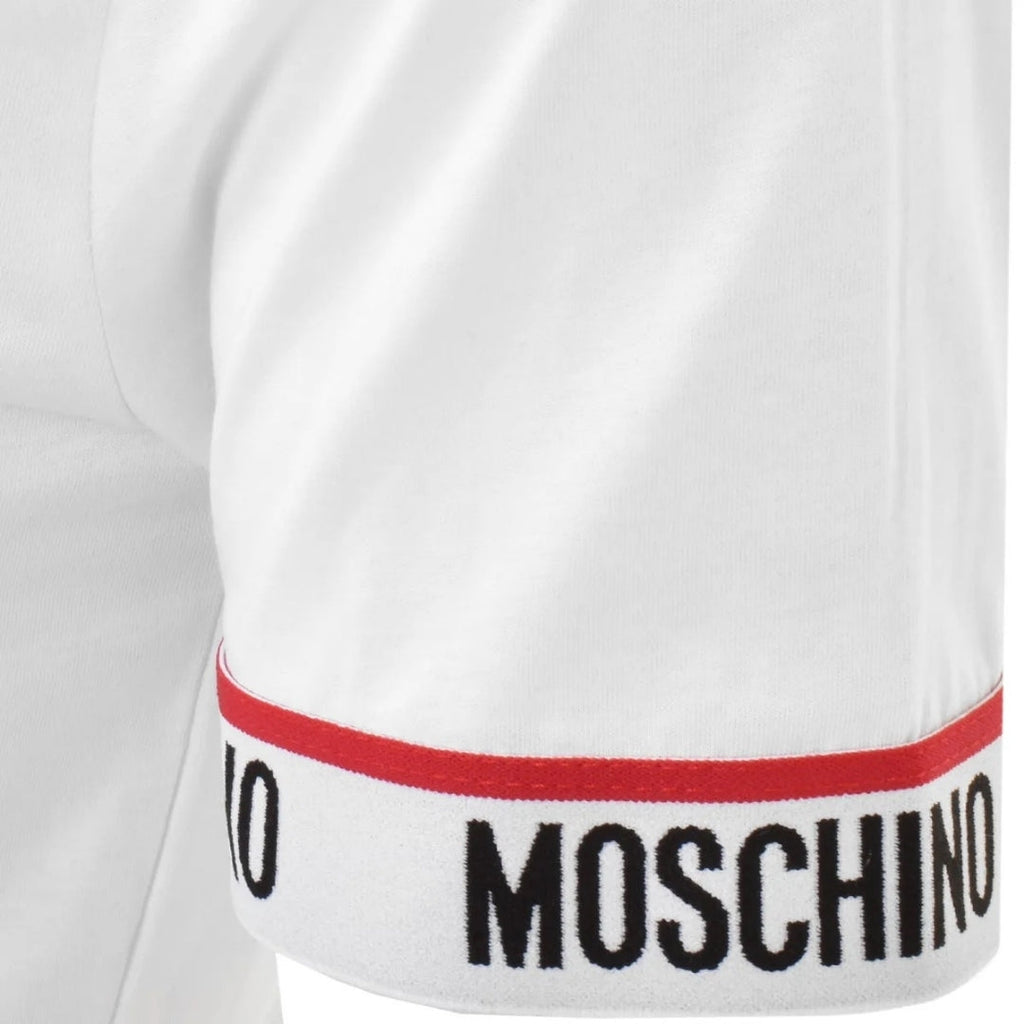 Moschino Taped Sleeve Logo White T-Shirt S