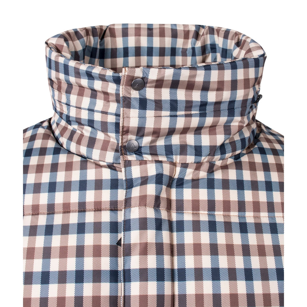 Aquascutum ACTIVE PUFFER JACKET CHECK FW23 JK010 28 Beige Check Jacket Mens S