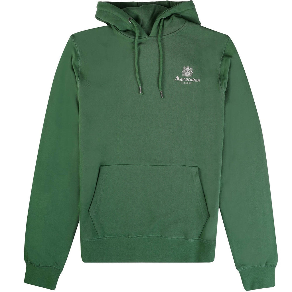 Aquascutum ACTIVE SMALL LOGO HOODIE FW23 SW002 27 Green Hoodie Mens XL