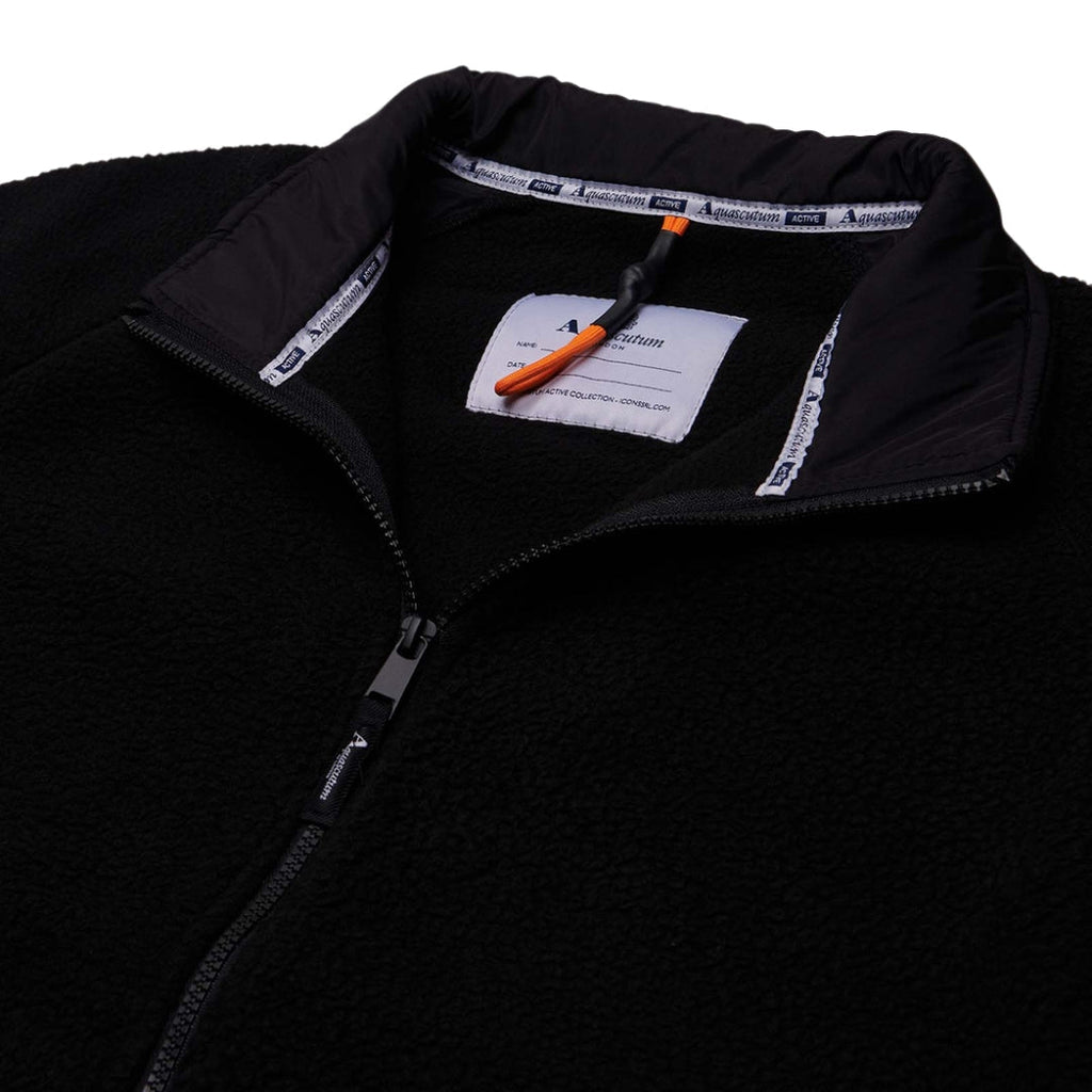 Aquascutum ACTIVE ONE COLOR SHERPA FW23 RF002 16 Black Sherpa Jacket Mens M