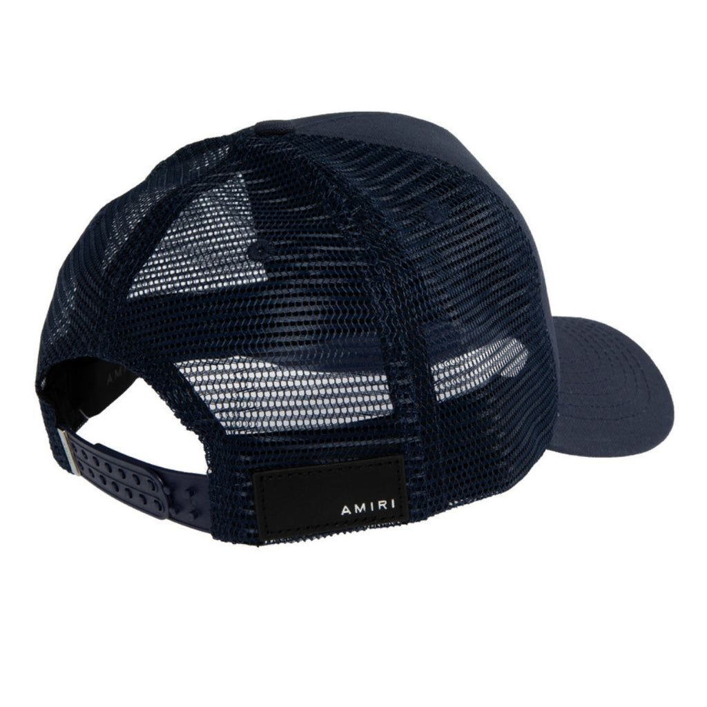Amiri MA Logo Navy Blue Trucker Hat One Size