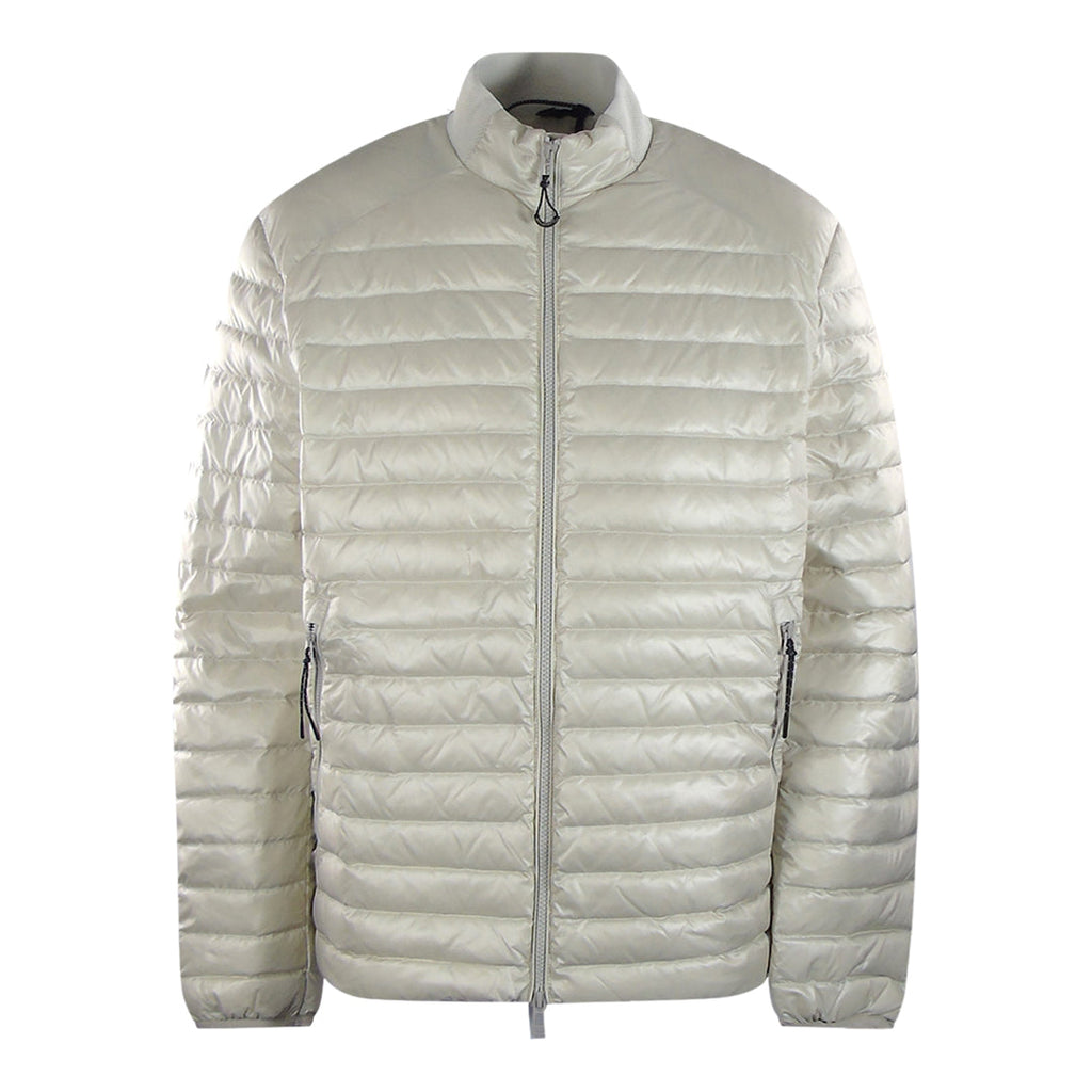 Belstaff Airframe Moonbeam White Shiny Down Filled Jacket XL