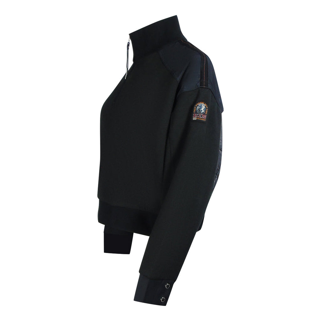 Parajumpers Quarter Zip Turtleneck Fleece Black Sweatshirt S