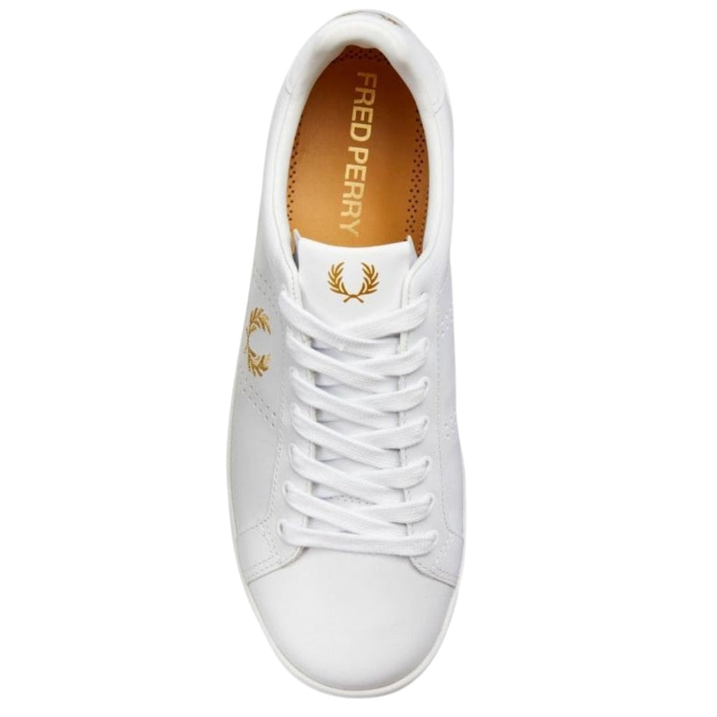 Fred Perry White Basic Leather Shoes UK 7