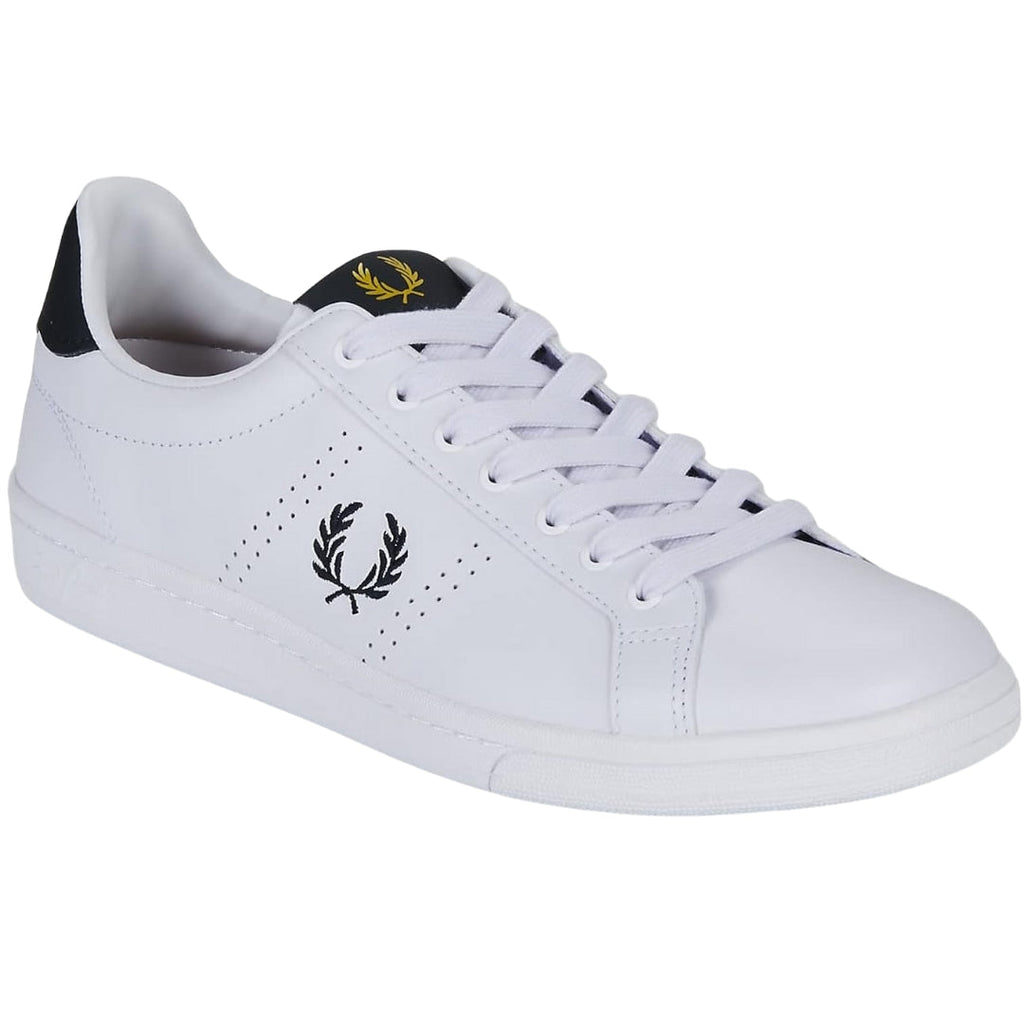 Fred Perry Basic White Leather Shoes UK 6.5