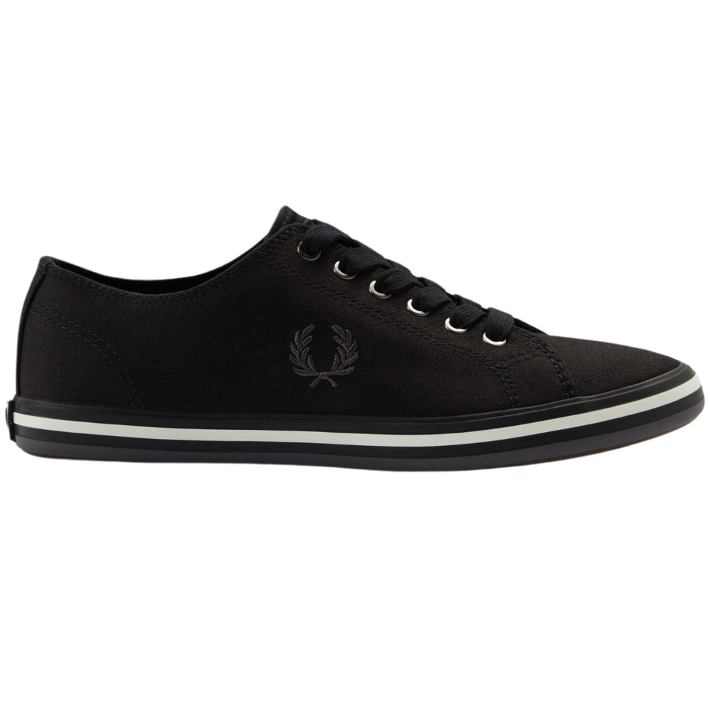 Fred Perry Kingston Twill Black Shoes UK 7