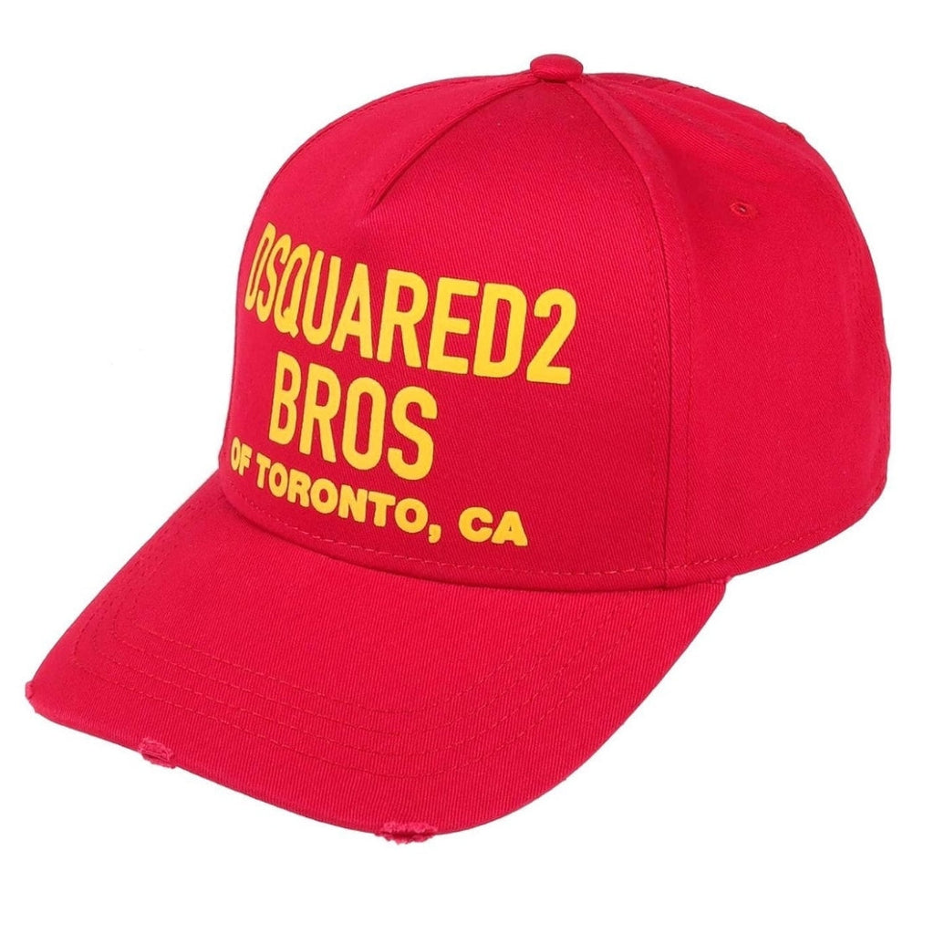 DSQUARED2 BCM0517 4065 Dsquared2 Bros Of Toronto Baseball Cap 4065 RED Hat One Size