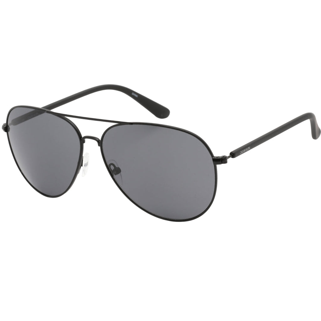 Calvin Klein Grey Lensed Matte Black Sunglasses One Size