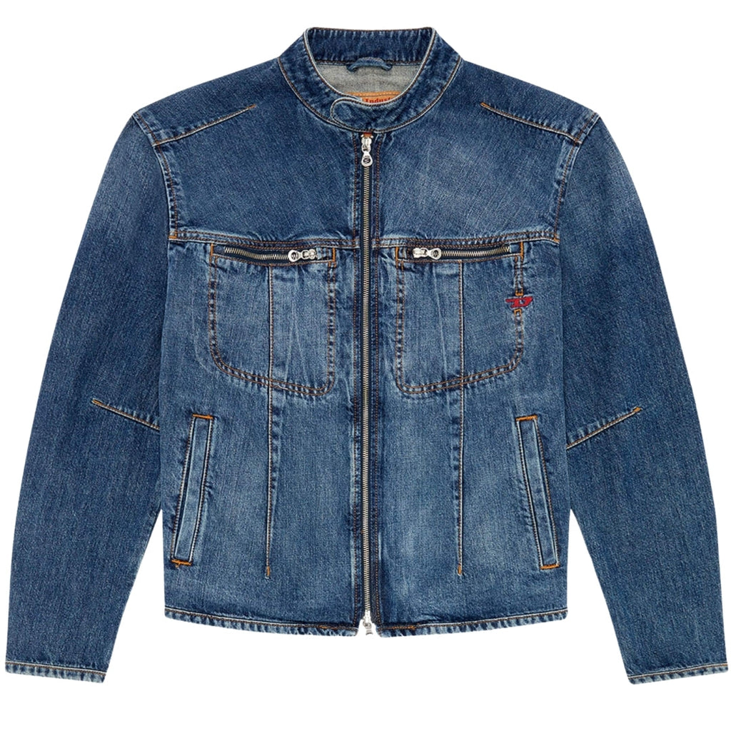 Diesel Back Logo Blue Over Denim Jacket M