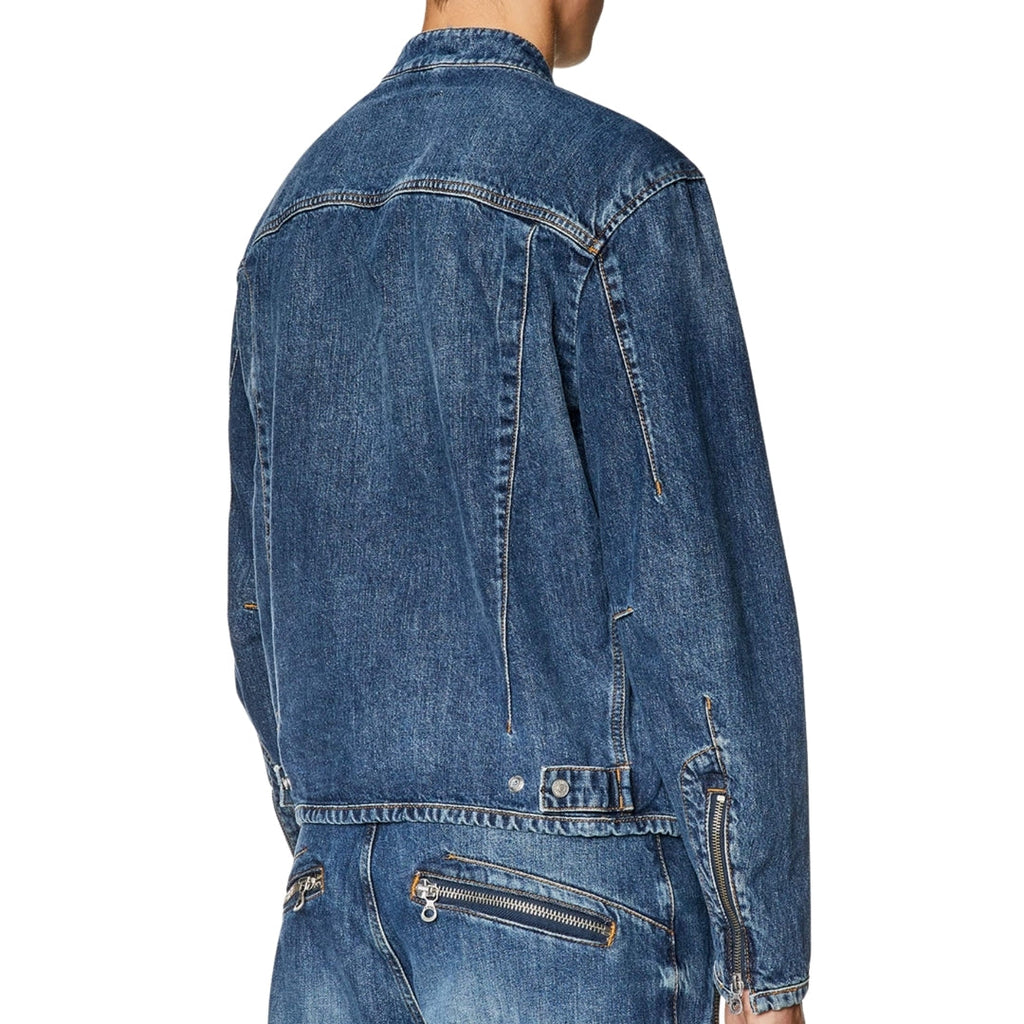 Diesel Back Logo Blue Over Denim Jacket M