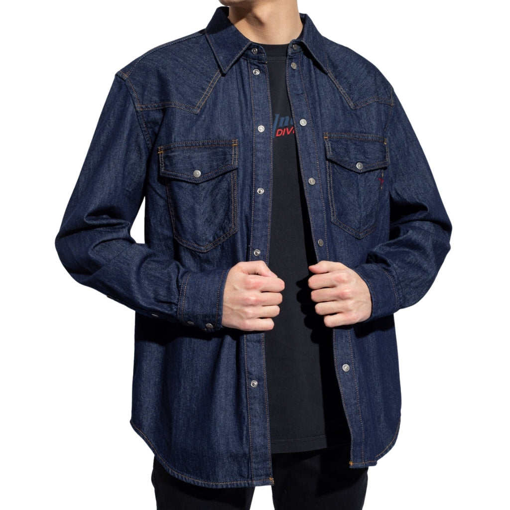 Diesel Dark Blue Denim Shirt M