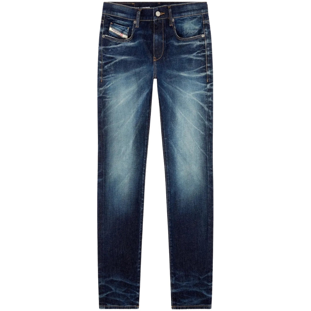 Diesel 2019 D-Strukt Dark Blue Distressed Wash Jeans W31 L30 / 30L