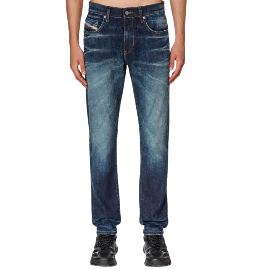 Diesel 2019 D-Strukt Dark Blue Distressed Wash Jeans W31 L30 / 30L