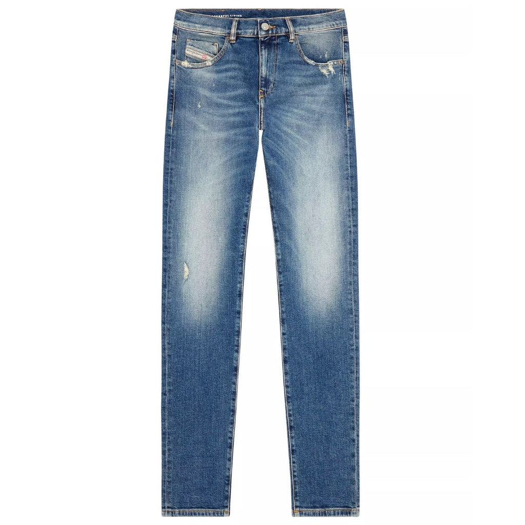 Diesel 2019 D-Strukt Light Blue Ripped Wash Jeans W31 L30 / 30L