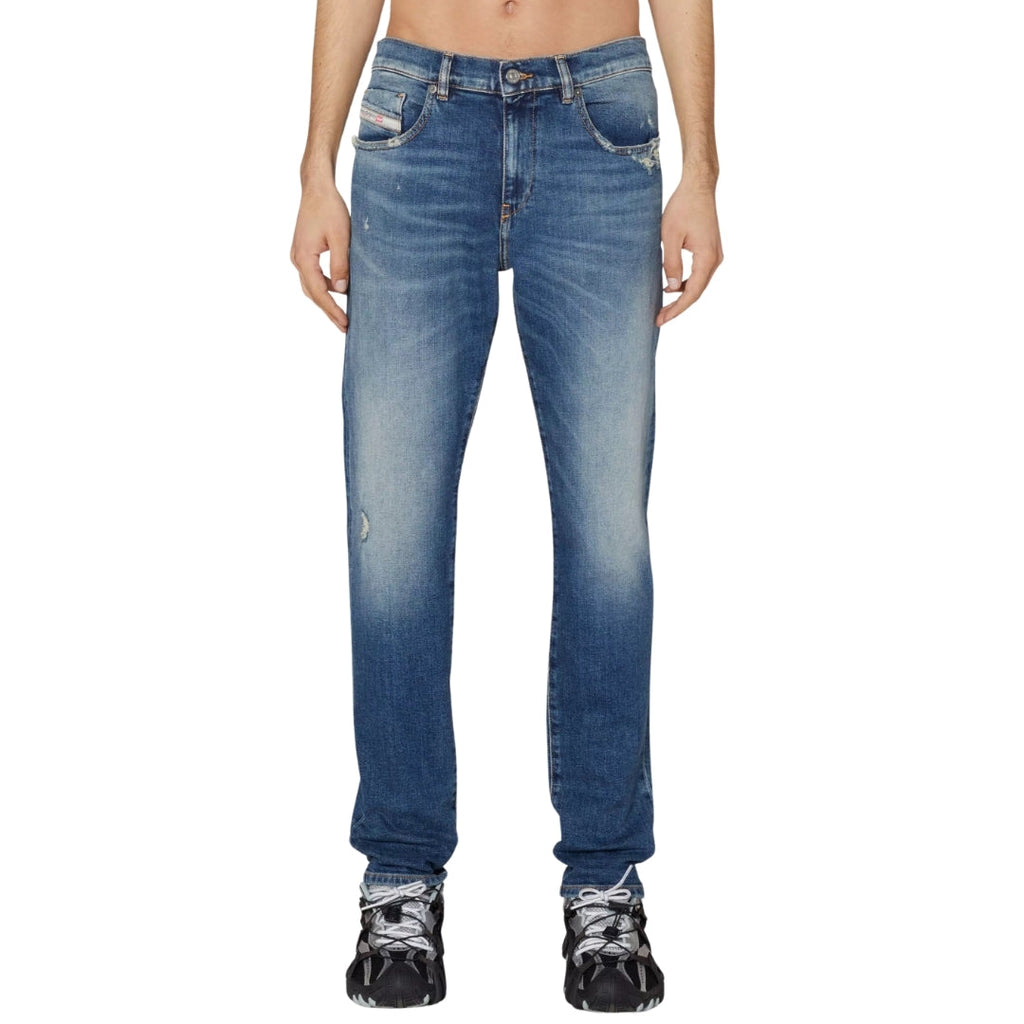 Diesel 2019 D-Strukt Light Blue Ripped Wash Jeans W31 L30 / 30L