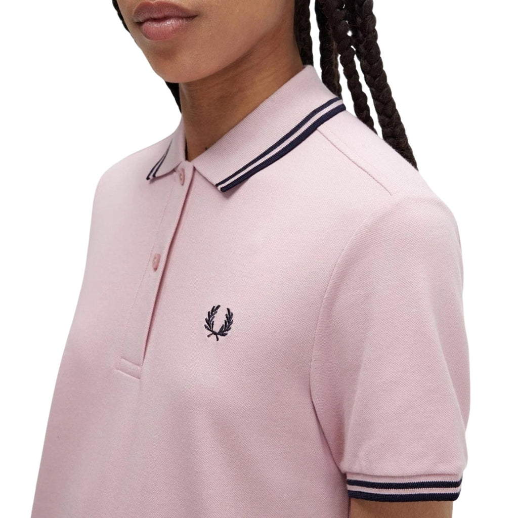 Fred Perry Chalky Pink Polo Shirt Dress S