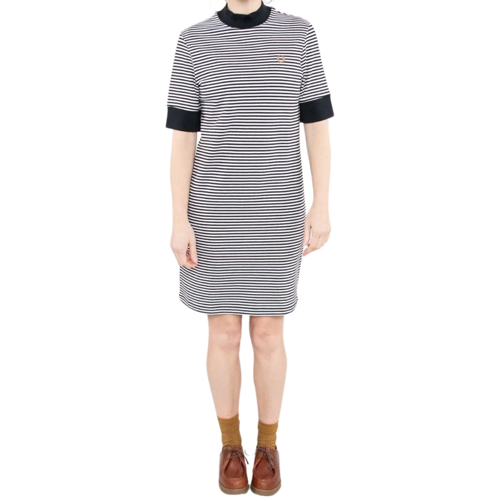 Fred Perry Navy Blue Stripped Snow White Dress XS