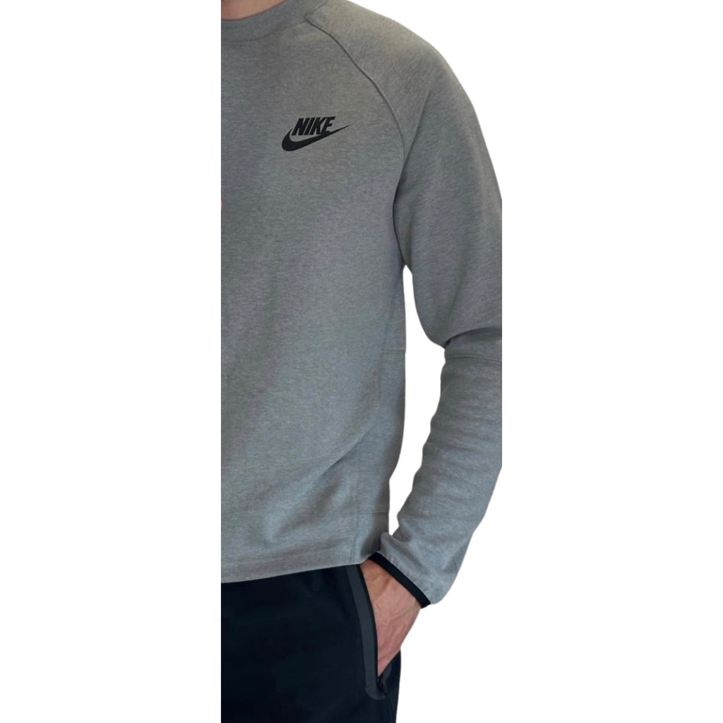 NIKE DD5257 002 GREY/BLACK CREWNECK SWEATSHIRT MENS XS