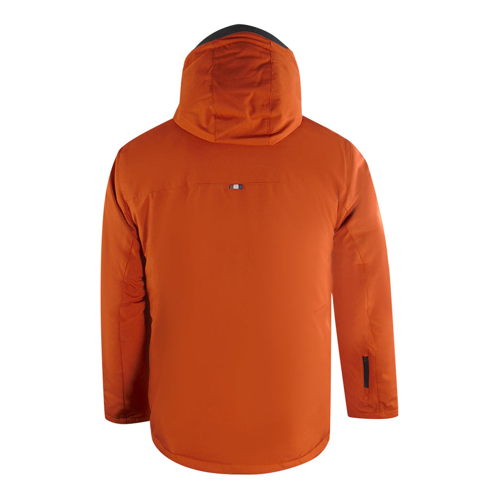 Aquascutum Activehellid Parka Rust Jk006 23 Orange Parka Jacket Male - Style Centre Wholesale