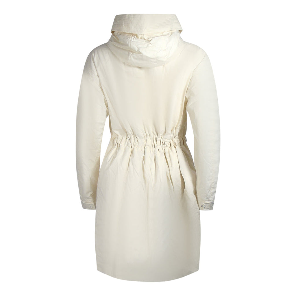 Parajumpers Eulalia Moonbeam White Hooded Padded Long Jacket S